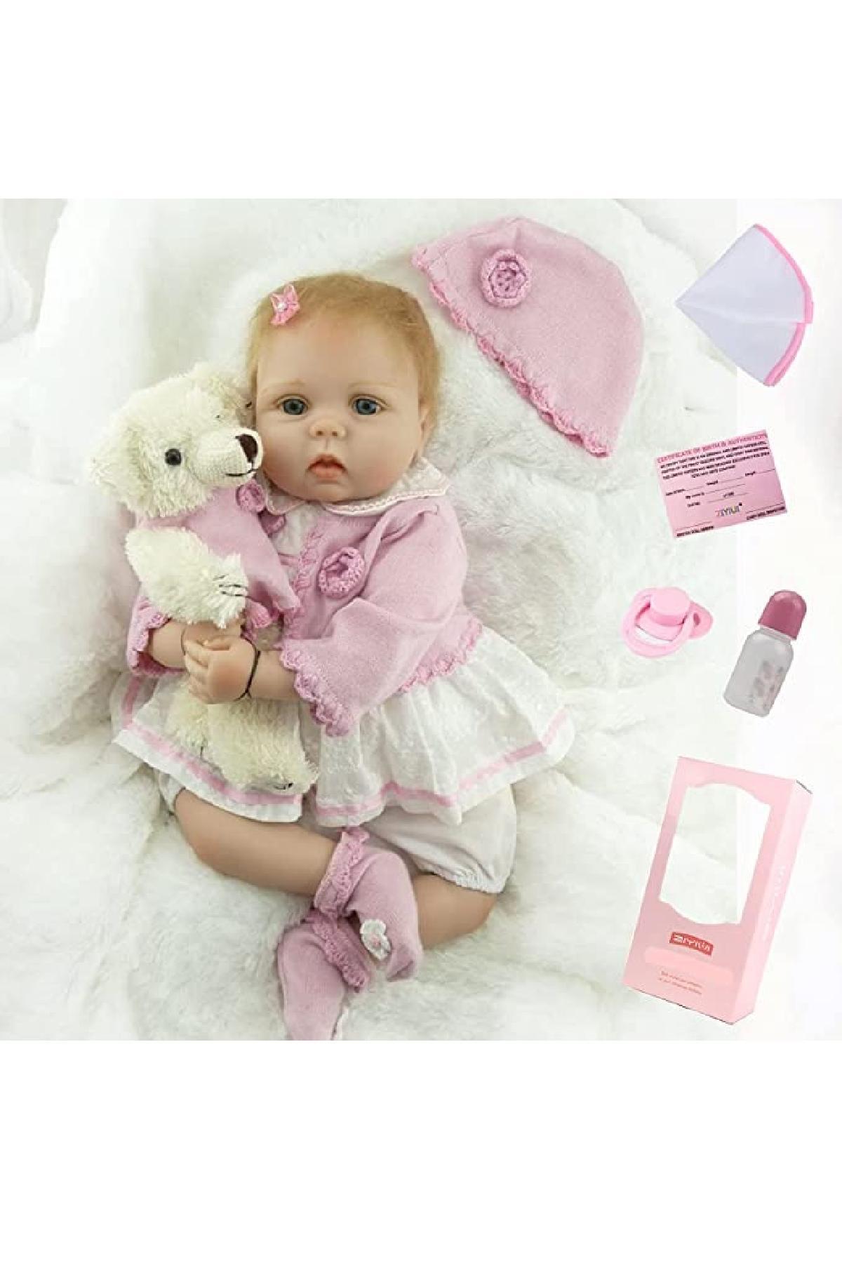عروسک سیلیکونی نوزاد دختر طبیعی کد.1024