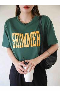 تیشرت اورسایز زنانه طرح Shimmer کد.1188