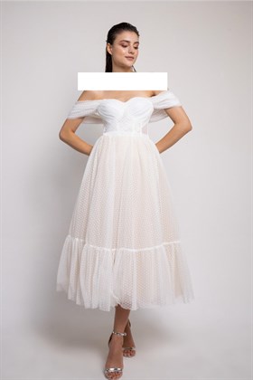 لباس شب سفید Lenta Moda کد.1031
